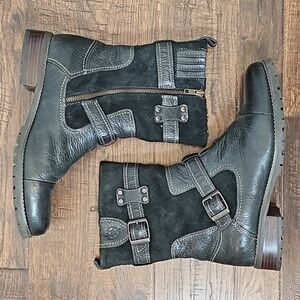 Ariat, Lowland, black leather/suede boots, women's 11